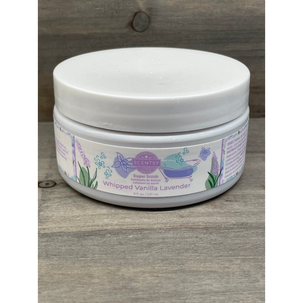 NEW Scentsy Whipped Vanilla Lavender Tub Sugar Scrub Exfoliant 8 ozs.